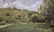 Camille Pissarro Pont de-sac of cattle and more people Schwarz